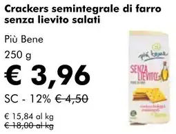 NaturaSì Crackers semintegrale di farro senza lievito salati Più Bene offerta