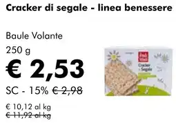 NaturaSì Cracker di segale - linea benessere Baule Volante offerta