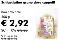 NaturaSì Schiacciatine grano duro cappelli Baule Volante offerta