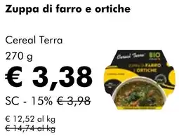NaturaSì Zuppa di farro e ortiche Cereal Terra offerta