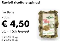 NaturaSì Ravioli ricotta e spinaci Più Bene offerta