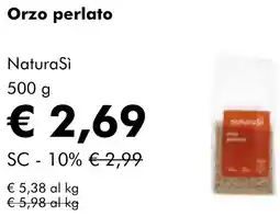 NaturaSì Orzo perlato Natura Sì offerta