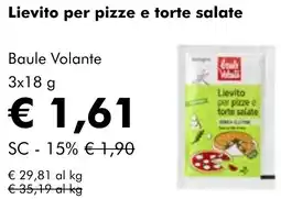 NaturaSì Lievito per pizze e torte salate Baule Volante offerta