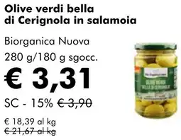 NaturaSì Olive verdi bella di Cerignola in salamoia Biorganica Nuova offerta