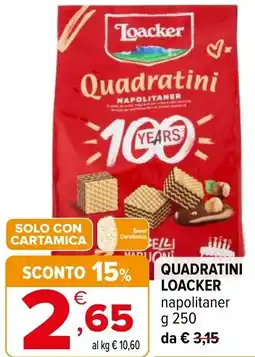 Iperal QUADRATINI LOACKER napolitaner offerta
