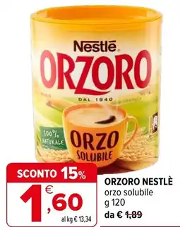 Iperal ORZORO NESTLÈ orzo solubile offerta