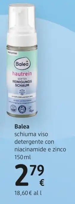 Balea schiuma viso detergente con niacinamide e zinco