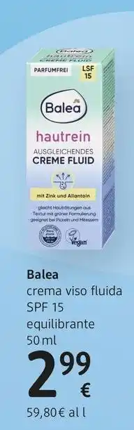 Balea crema viso fluida SPF 15 equilibrante