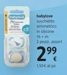 dm drogerie markt babylove succhietto simmetrico in silicone offerta