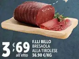 Deco Supermercati F.lli billo bresaola alla tirolese offerta