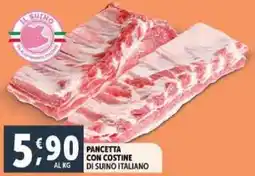 Deco Supermercati Pancetta con costine di suino italiano offerta