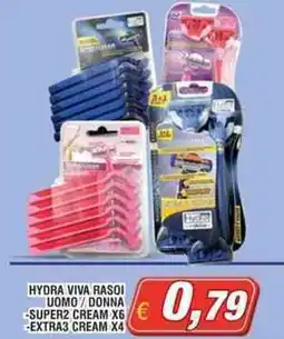 Maury's Hydra viva rasoi uomo donna super2 cream, extra3 cream x4 offerta
