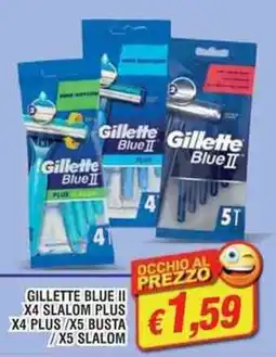 Maury's Gillette blue II x4 slalom plus x4 plus/x5 busta /x5 slalom offerta