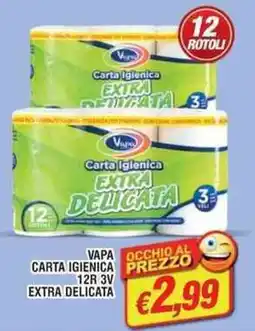 Maury's Vapa occhio al carta igienica 12R 3V extra delicata offerta