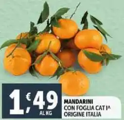 Deco Supermercati Mandarini con foglia cati origine italia offerta