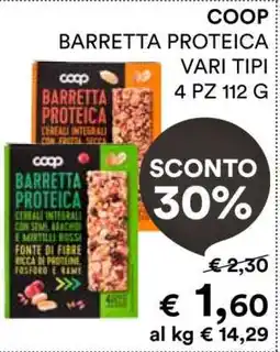 Coop COOP BARRETTA PROTEICA offerta