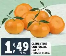 Deco Supermercati Clementine con foglia cati origine italia offerta