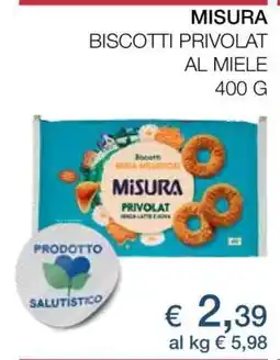 Coop MISURA BISCOTTI PRIVOLAT AL MIELE offerta