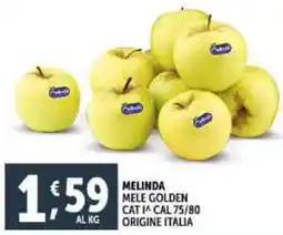 Deco Supermercati Melinda mele golden cat i cal 75/80 origine italia offerta