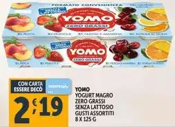 Deco Supermercati Yomo yogurt magro zero grassi senza lattosio offerta