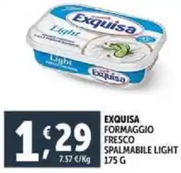 Deco Supermercati Exquisa formaggio fresco spalmabile light offerta