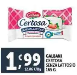 Deco Supermercati Galbani certosa senza lattosio offerta