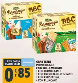 Deco Supermercati Gran terre parmareggio l'abc della merenda offerta