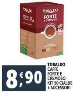 Deco Supermercati Toraldo caffè forte e cremoso kit 50 cialde +accessori offerta