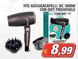 Maury's HTC ASCIUGACAPELLI DC 1600W CON DIFF PIEGHEVOLE offerta