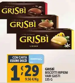 Deco Supermercati Grisbì biscotti ripieni offerta