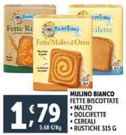 Deco Supermercati MULINO BIANCO FETTE BISCOTTATE offerta
