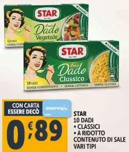Deco Supermercati Star 10 dadi offerta