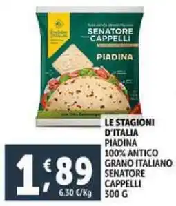 Deco Supermercati Le stagioni d'italia piadina 100% antico grano italiano senatore cappelli offerta