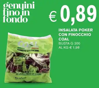 èccoMI Insalata poker con finocchio COAL offerta