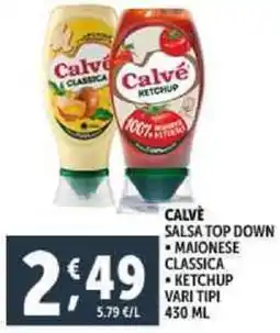 Deco Supermercati CALVE SALSA TOP DOWN offerta