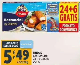 Deco Supermercati Findus bastoncini offerta