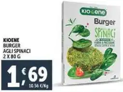 Deco Supermercati Kioene burger agli spinaci offerta