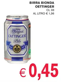 èccoMI Birra bionda OETTINGER offerta