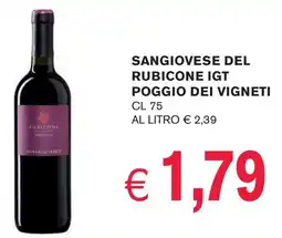 èccoMI Sangiovese del rubicone igt poggio dei vigneti offerta