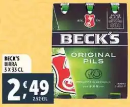 Deco Supermercati Beck's birra offerta