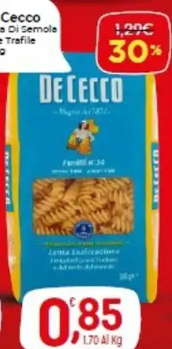Supermercato Fratelli Scotto De Cecco Pasta Di Semola offerta