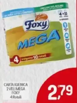 Supermercato Fratelli Scotto Carta igienica 2veli mega FOXY offerta