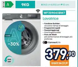 Unieuro Hisense WF3S9043BW7 Lavatrice offerta