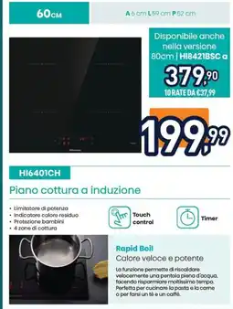 Unieuro Hisense H16401CH Piano cottura a induzione offerta
