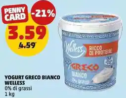 PENNY Yogurt greco bianco WELLESS offerta