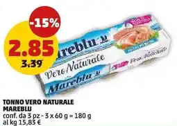 PENNY Tonno vero naturale MAREBLU offerta