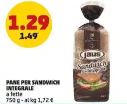 PENNY Pane per sandwich integrale offerta