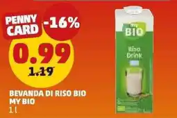 PENNY Bevanda di riso bio MY BIO offerta
