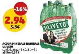 PENNY Acqua minerale naturale ULIVETO offerta