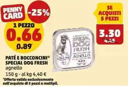 PENNY Paté e bocconcini special dog fresh agnello offerta